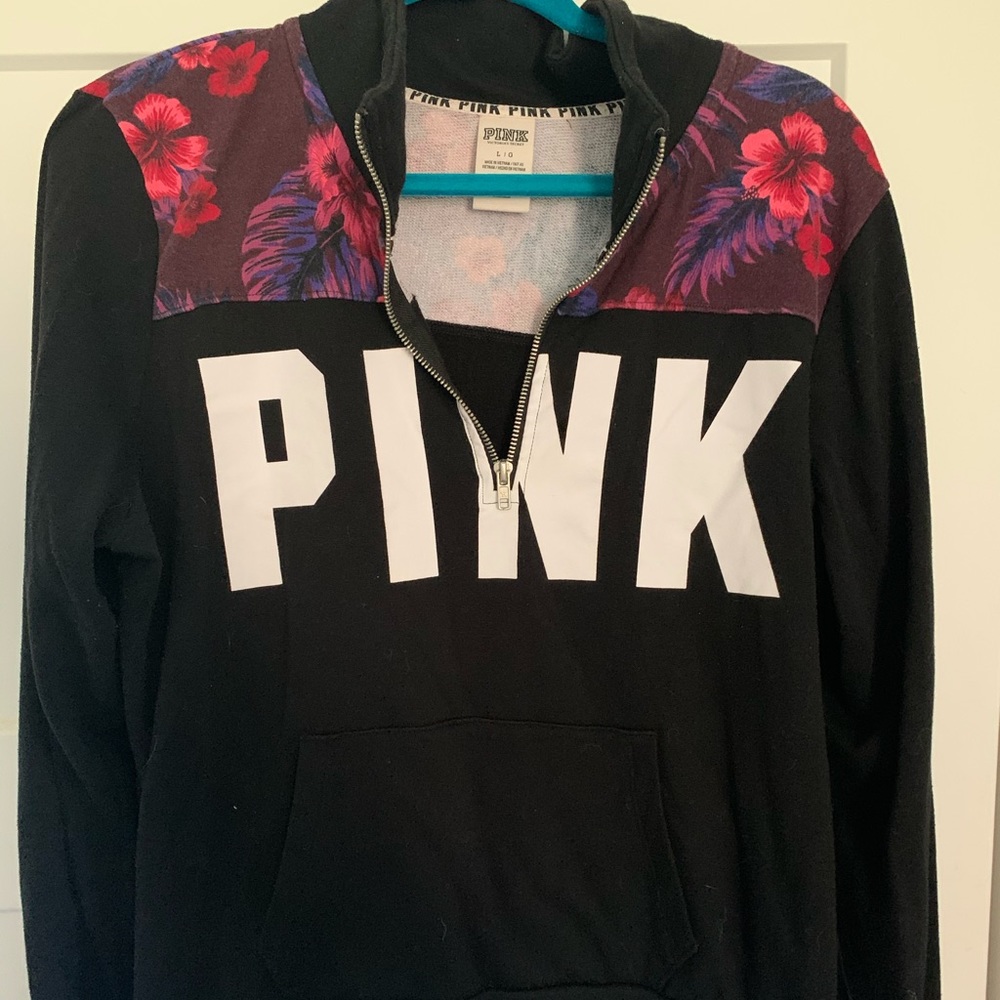 🌺Floral PINK 1/4 zip 🌺